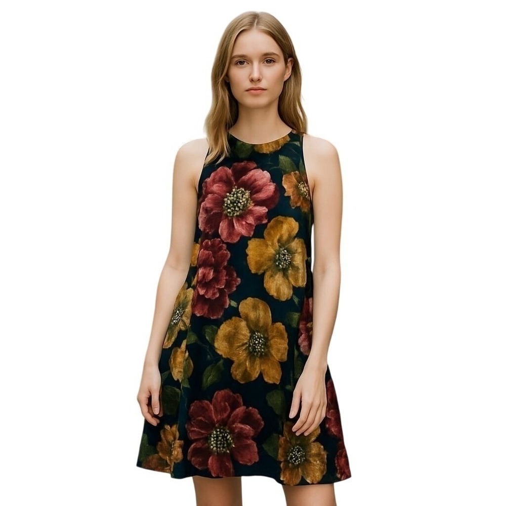 NWOT Abercrombie &‎ Fitch Floral Sleeveless Mini Dress Size Small  Modern Boho